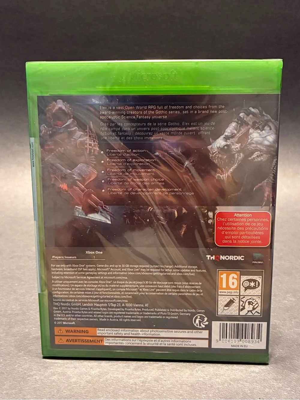 Microsoft Xbox One ELEX Game - Green Case